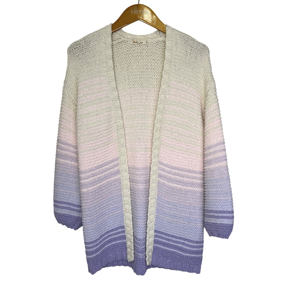Marine Layer Karolina Cardigan Lilac Ombre XS